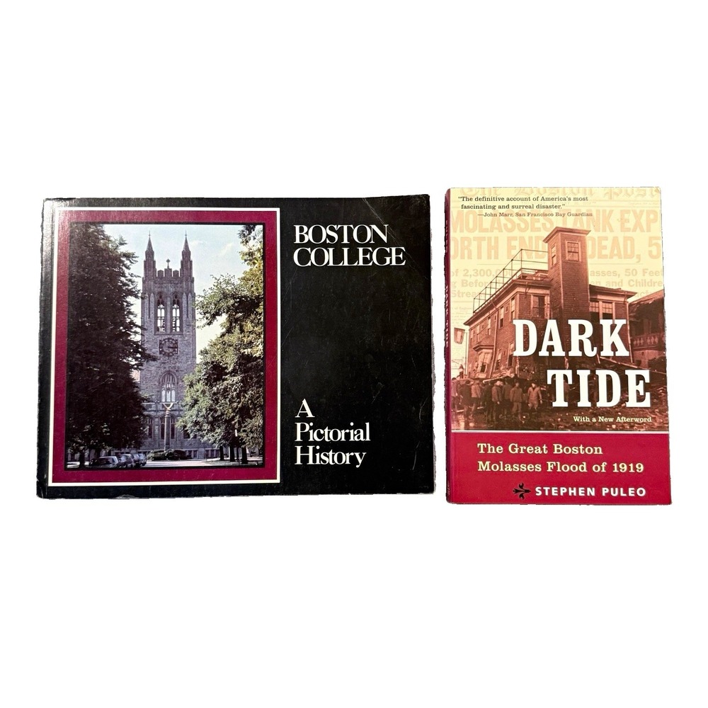BOSTON History Books Lot: Molasses Flood Dark Tide & Boston College Pictorial PB
